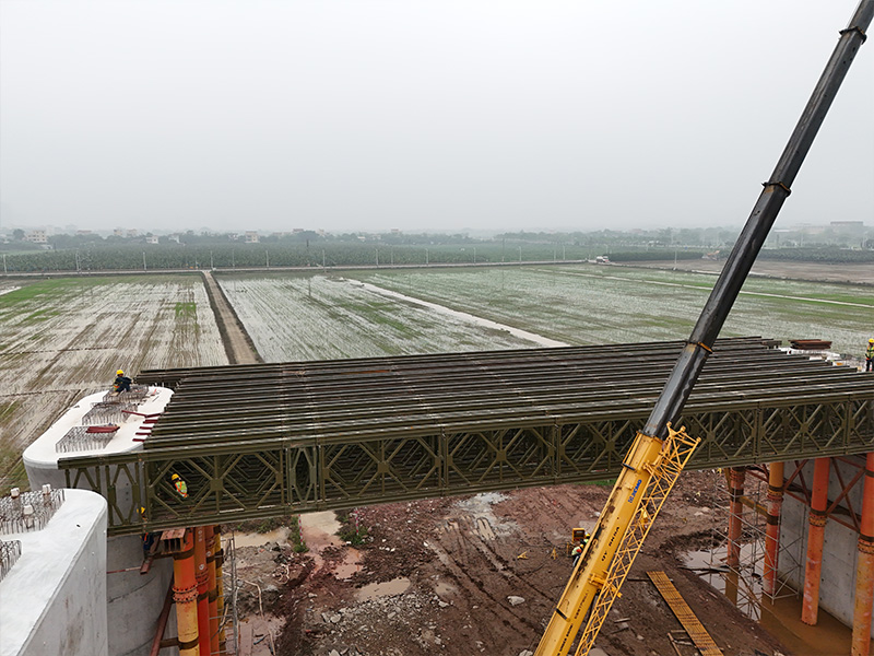 สะพานขนาดใหญ่พิเศษของสถานีเหอโจว บนรถไฟความเร็วสูงจูไห่-จ้าวชิง