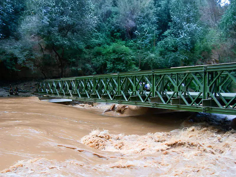 สะพานเหล็กแม่น้ำผู่ตู้ อำเภอลู่ฉวน มณฑลยูนนาน