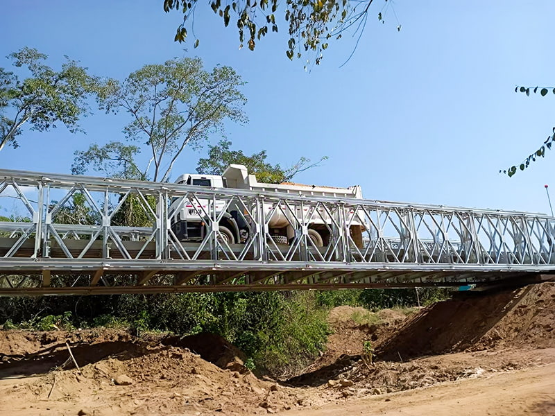 สะพานเบลีย์ CB 200 สะพานเบลีย์เสริมชั้นเดียวสองชั้นยาว 27 เมตร