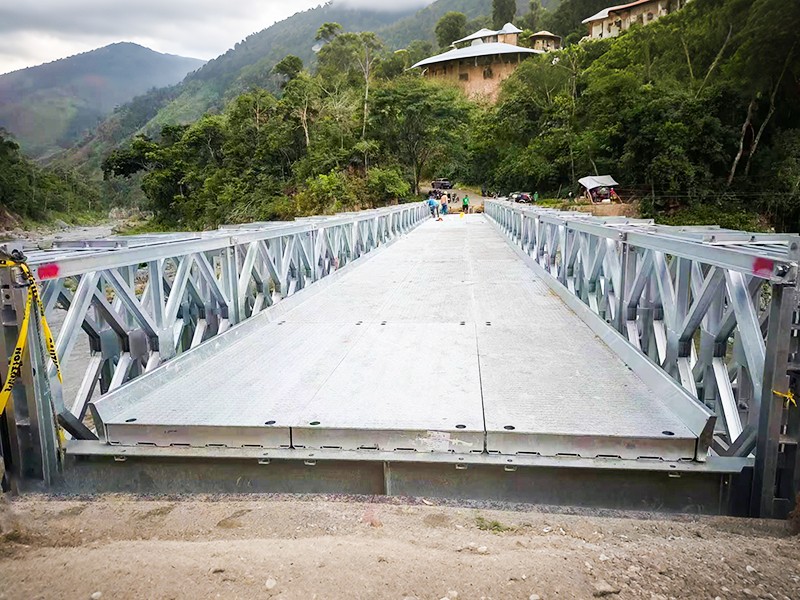 CB 100 Bailey Bridge สะพานเบลีย์ชุบสังกะสีแบบสั่งทำพิเศษชั้นเดียวสองแถว